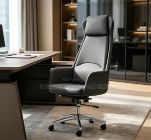 Office Furniture: Leather High Back Office Chair