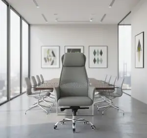 Office Furniture: Leather High Back Office Chair