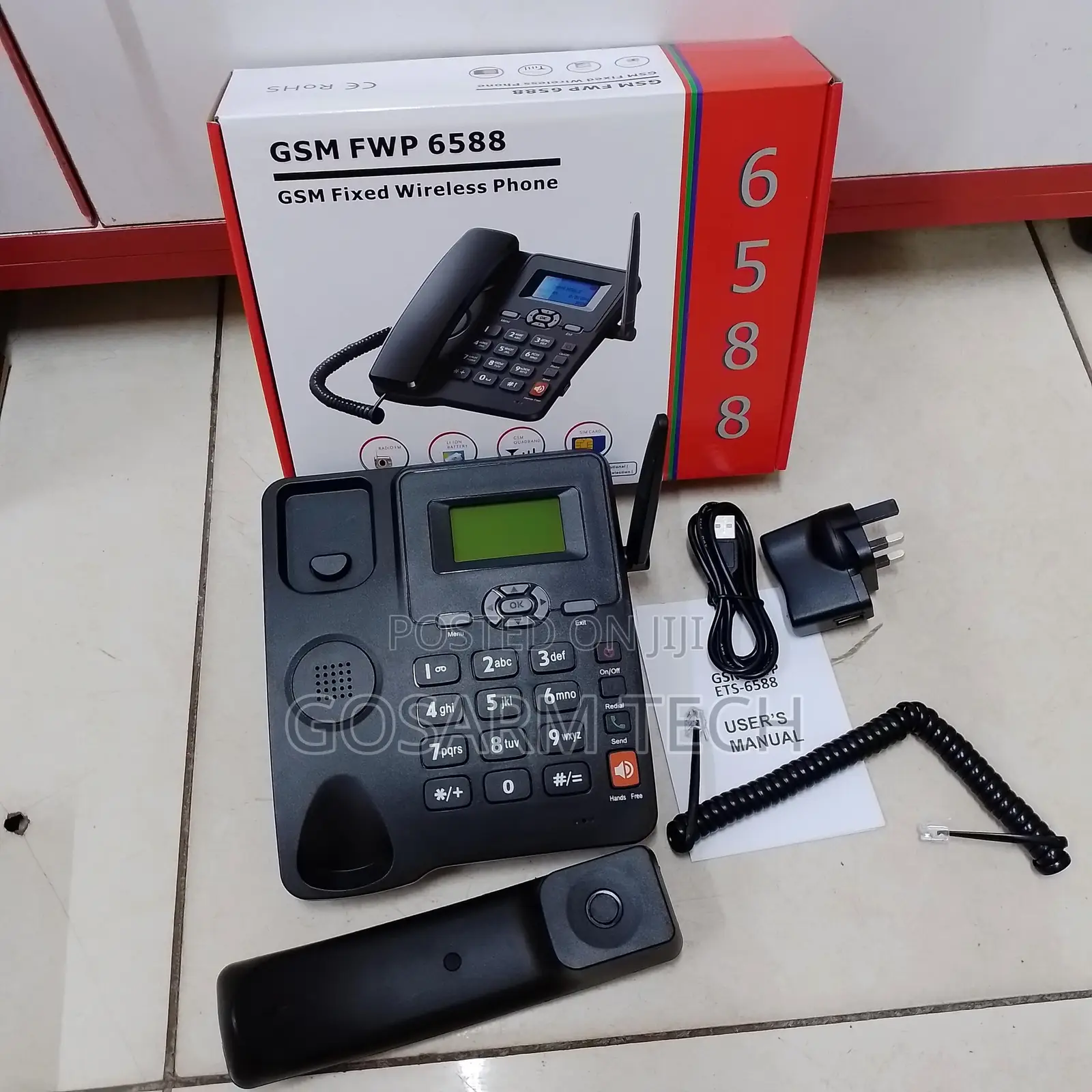 6588 GSM Phone With LCD Display Caller ID Fixed Wireless Deskphone
