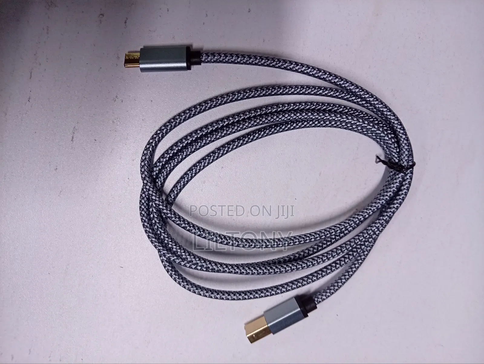 Braided Cord Type C to Printer 1.5Mcable New