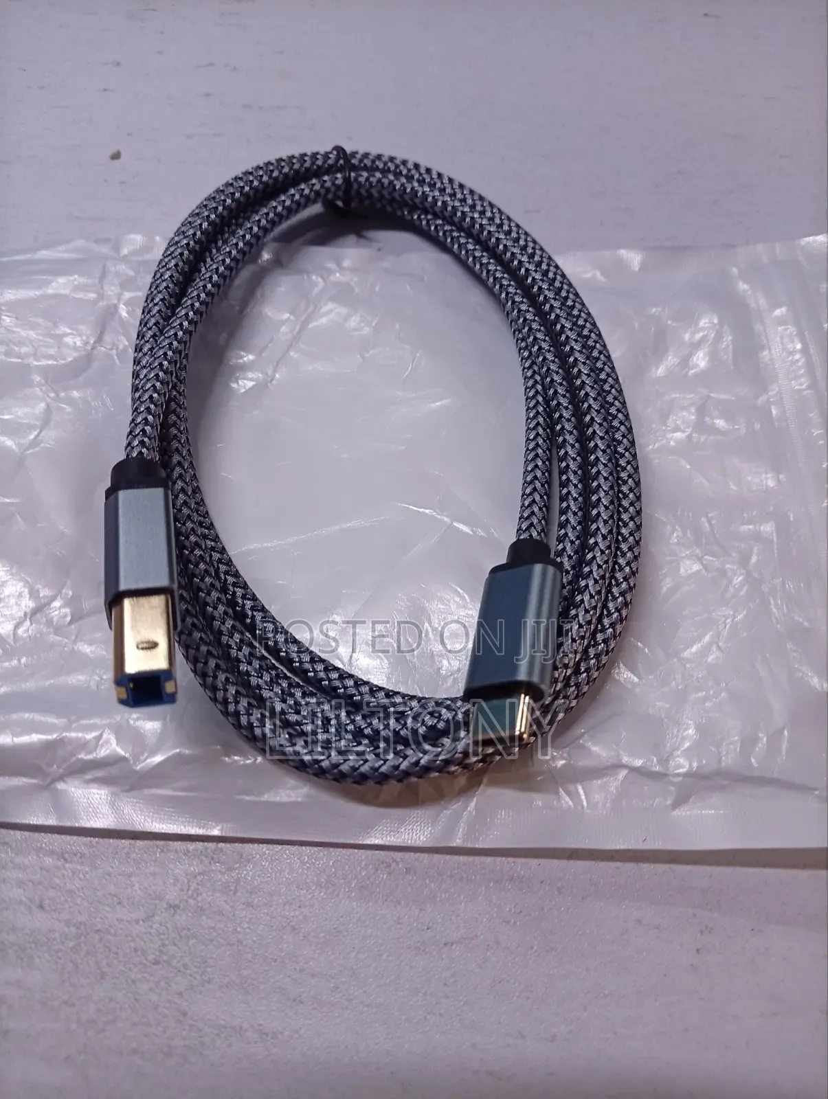 Braided Cord Type C to Printer 1.5Mcable New