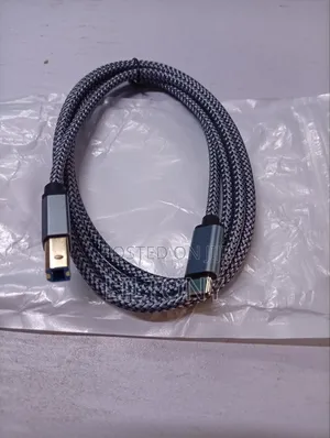 Braided Cord Type C to Printer 1.5Mcable New