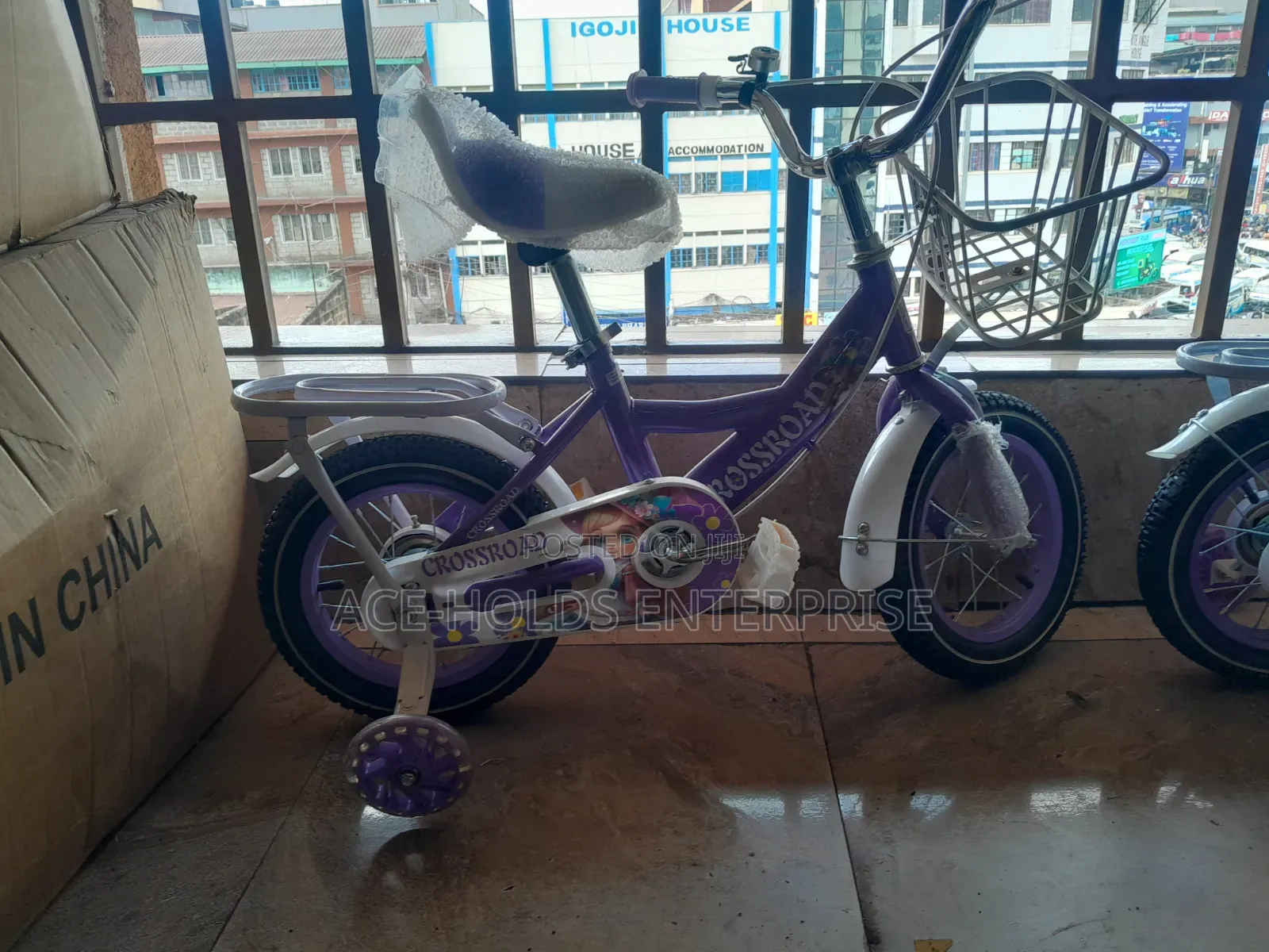Pink and Purple Finish - Size 12" Wheel Kids Bicycle (Bike)