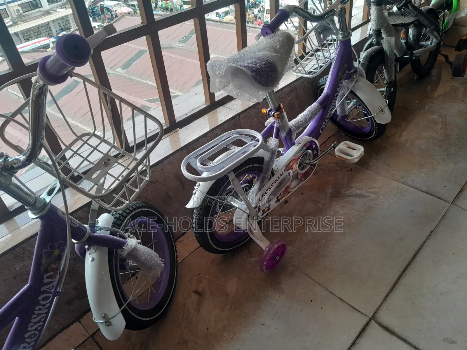 Pink and Purple Finish - Size 12" Wheel Kids Bicycle (Bike)