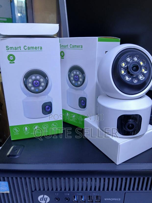 V380 Dual Lens WiFi Indoor Security Camera –360° Pan Tilt Smart CCTV