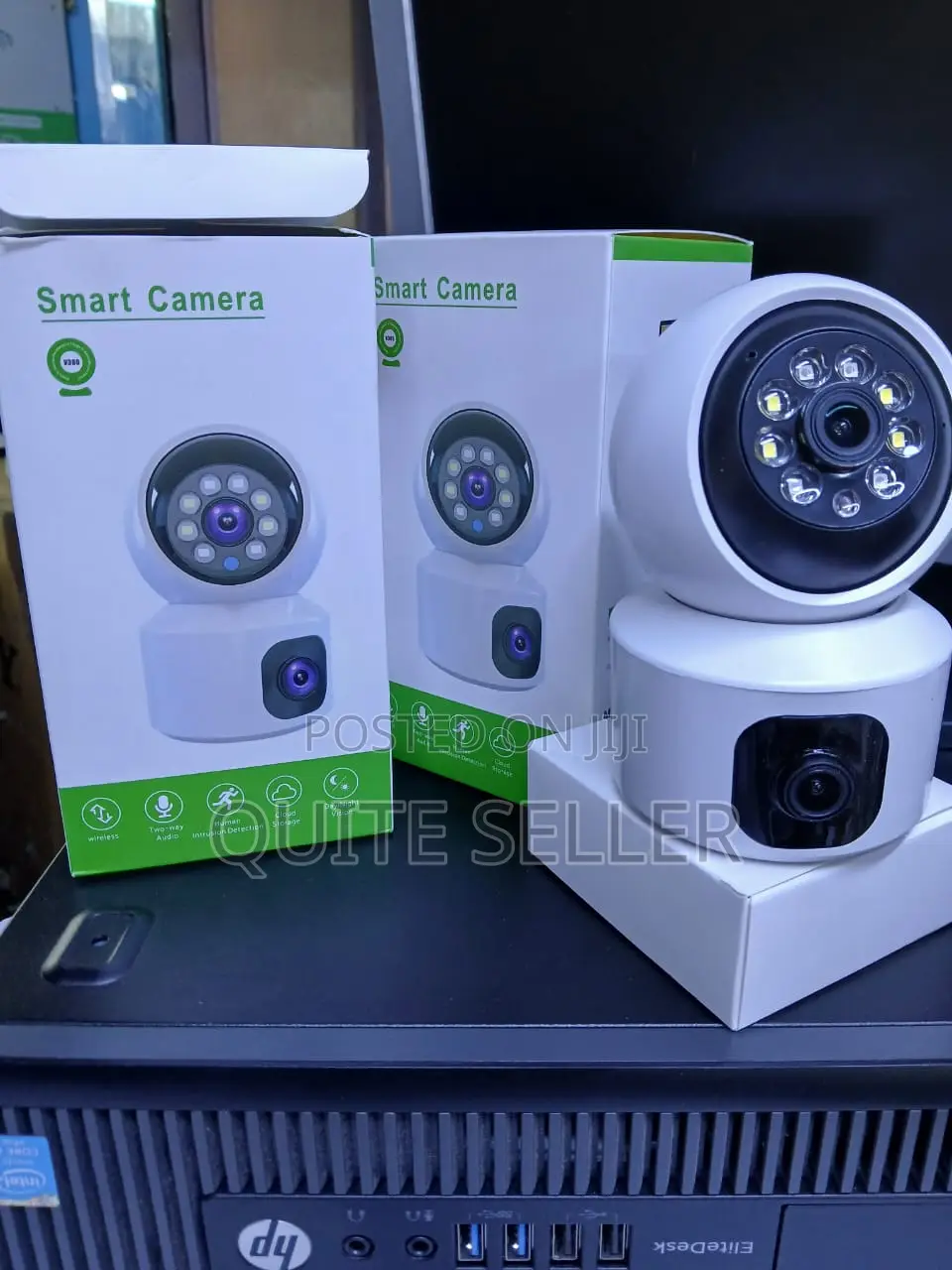 V380 Dual Lens WiFi Indoor Security Camera –360° Pan Tilt Smart CCTV