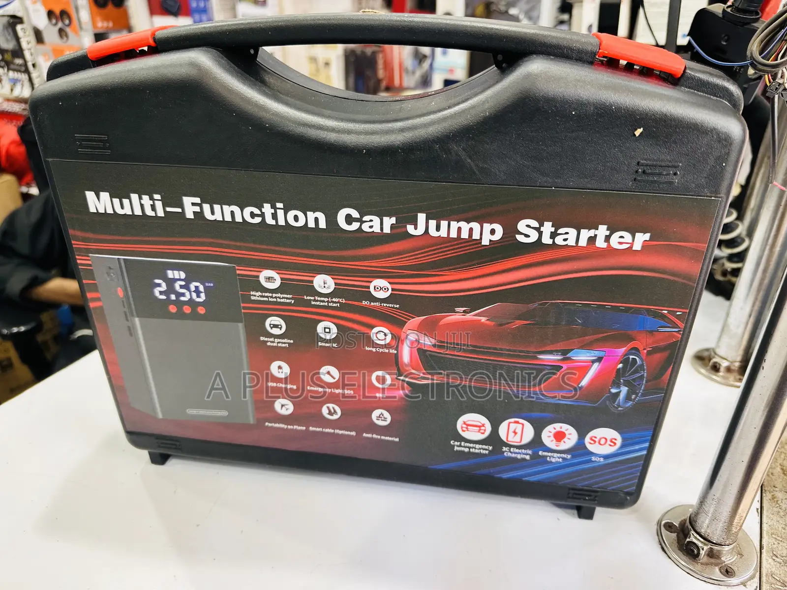 Q7 80000mah Jumpstarter + Tyre Inflator – Road Trip Essential