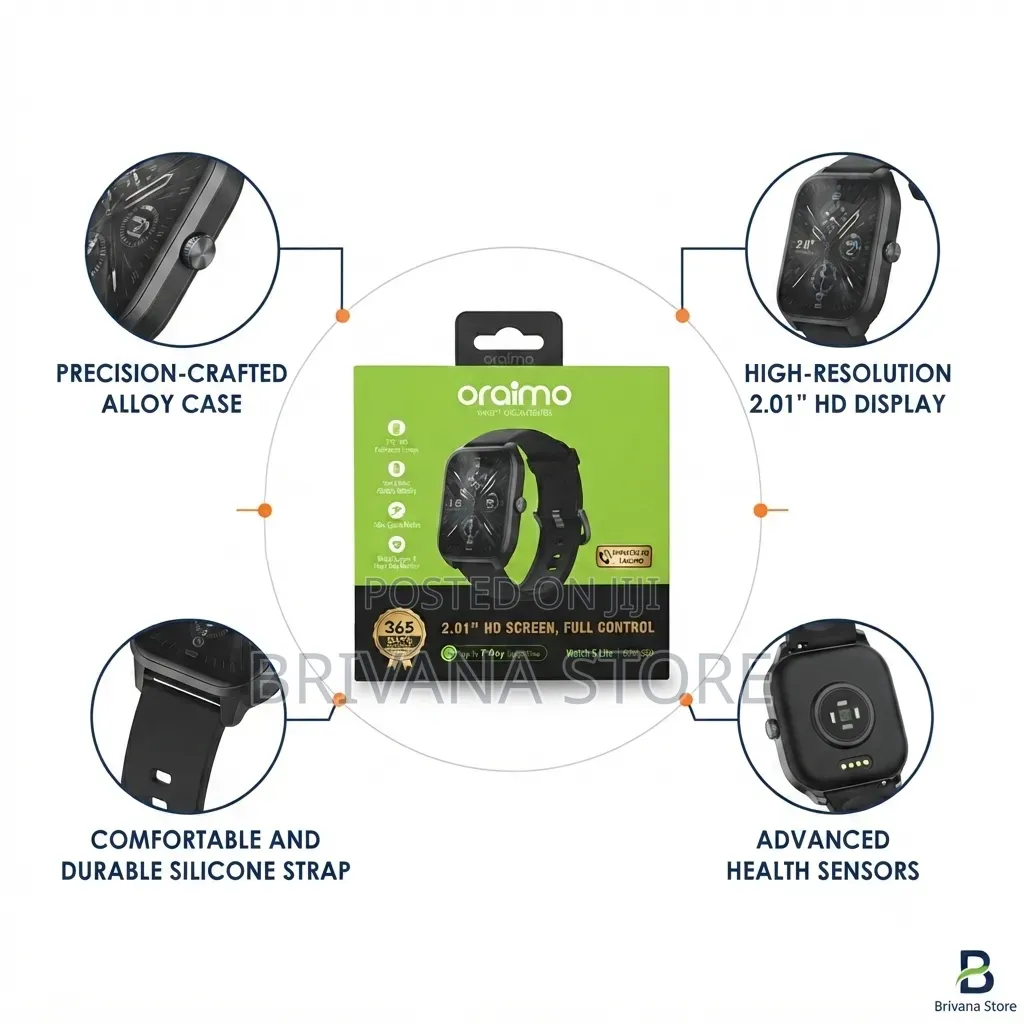 Oraimo Watch 5 Lite Smart Watch – Fitness Tracker Notifications