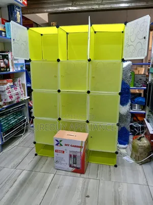 Portble Plastic Wardrobes Available 3 Columns