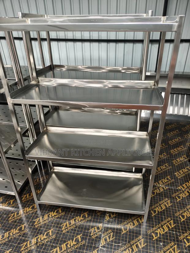 Stainless Steel 4-Tier Kitchen Rack - thumbnail 2