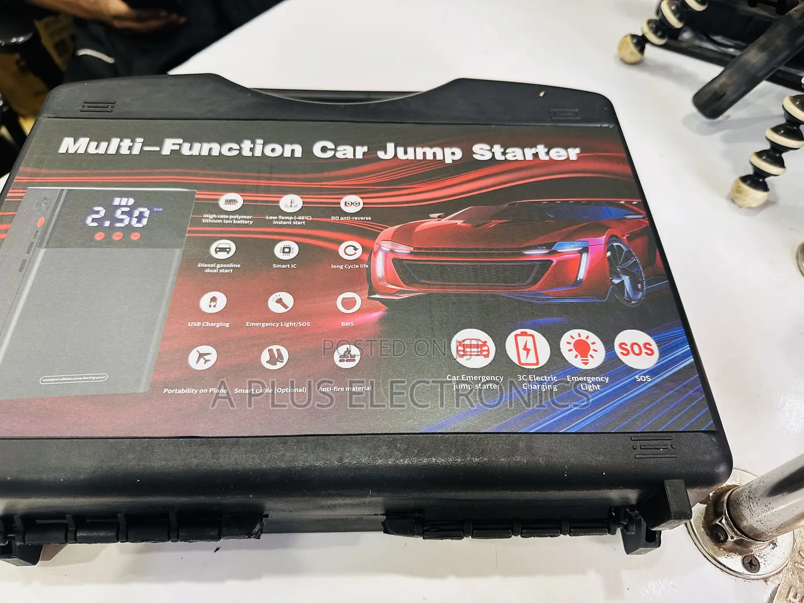 Q7 80000mah Portable Jumpstarter Tyre Inflator – Emergency Ready