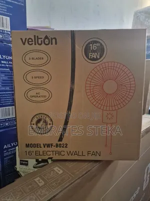 VELTON 16-Inch 3-Blade Heavy-Duty Wall Fan