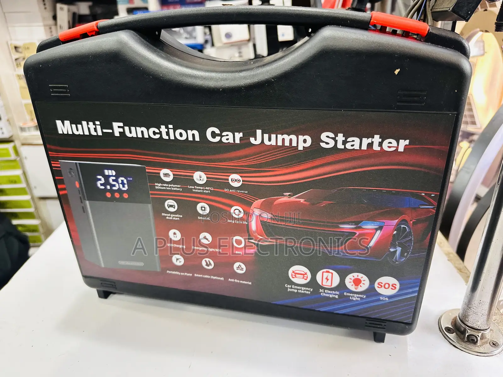 All-in-One Q7 Jumpstarter + Tyre Inflator – 80000mah Battery