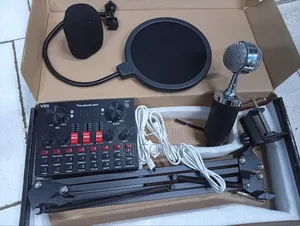 Condenser Microphone, Soundcard Set V8s New