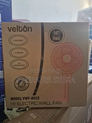 VELTON 16" 3-Blade Heavy-Duty Wall Fan