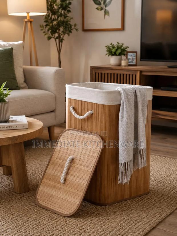 Wooden Laundry Basket - thumbnail 4