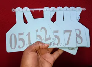 Colored Blue Cattles Z - Tags Numbered