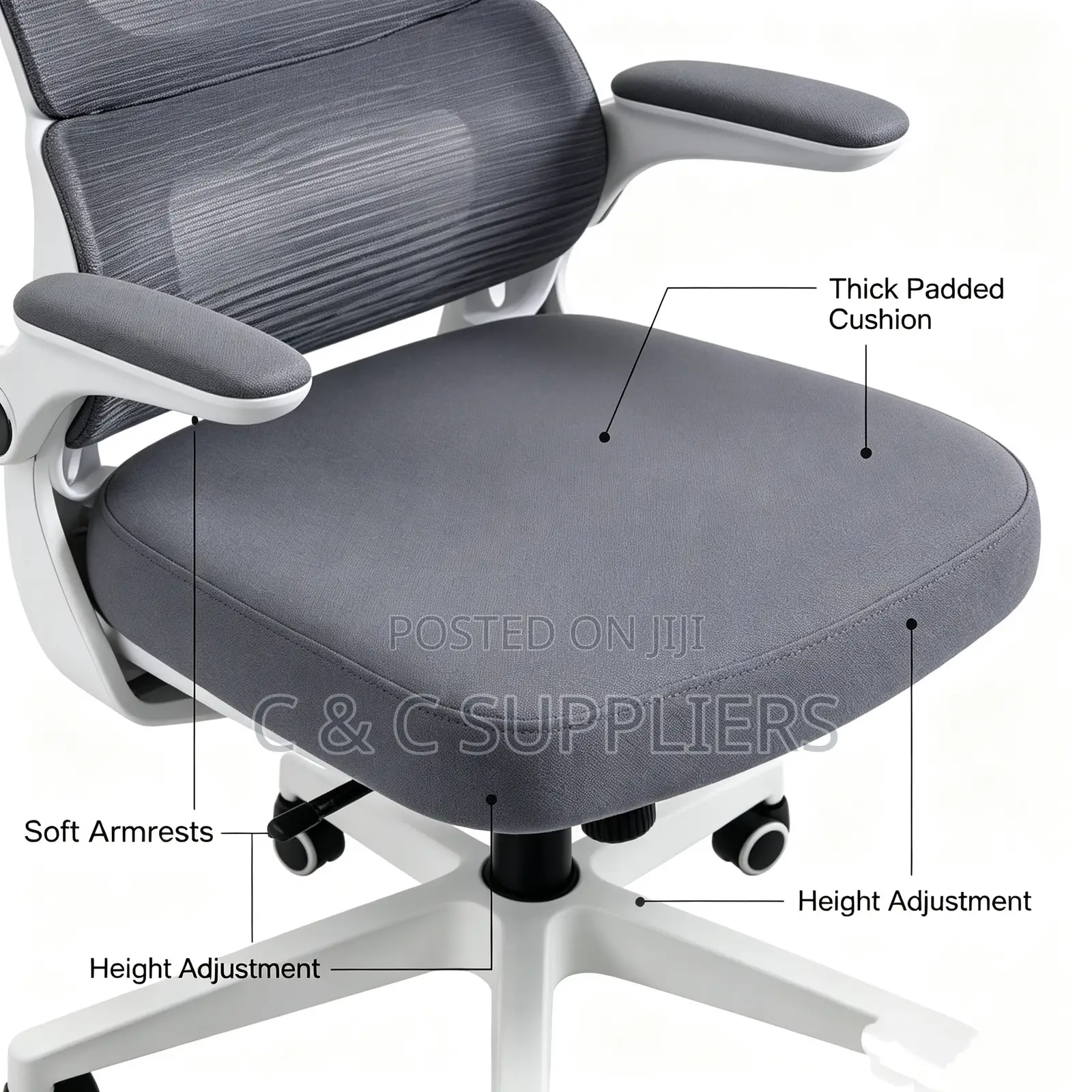 Adjustable Modern Ergonomic Mesh Seat.