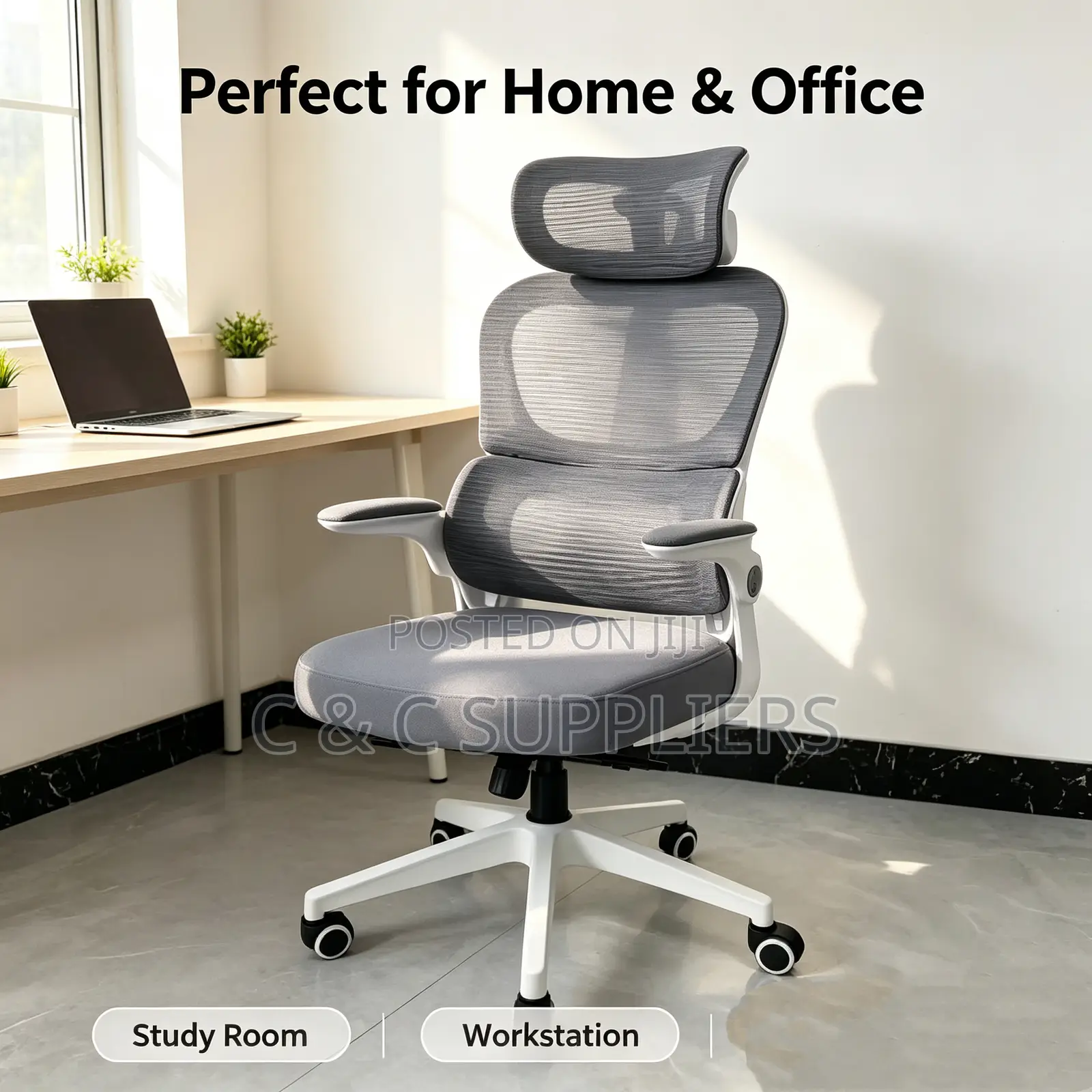 Adjustable Modern Ergonomic Mesh Seat.