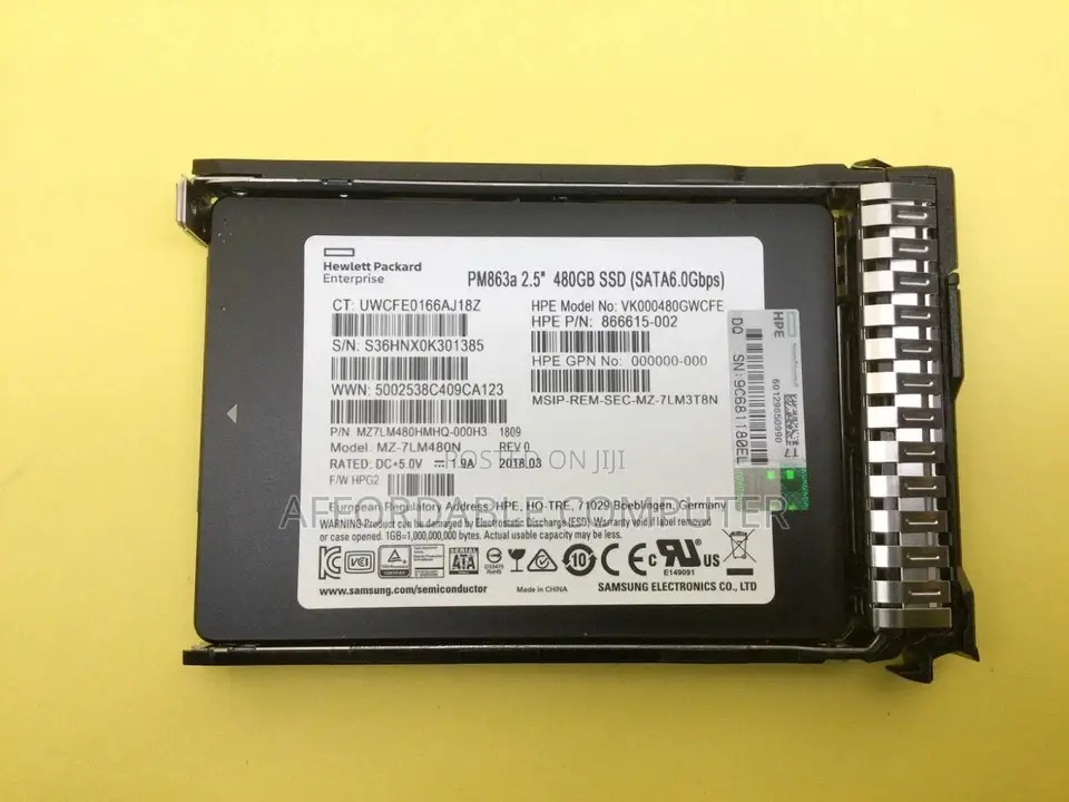 Hpe 480gb 6g Mixed-Use SFF Sata Server SSD