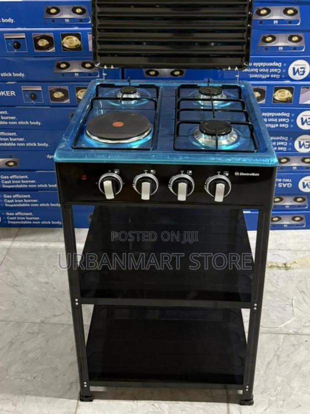 Electromate 3+1 Standing Cooker With Shelves - main view