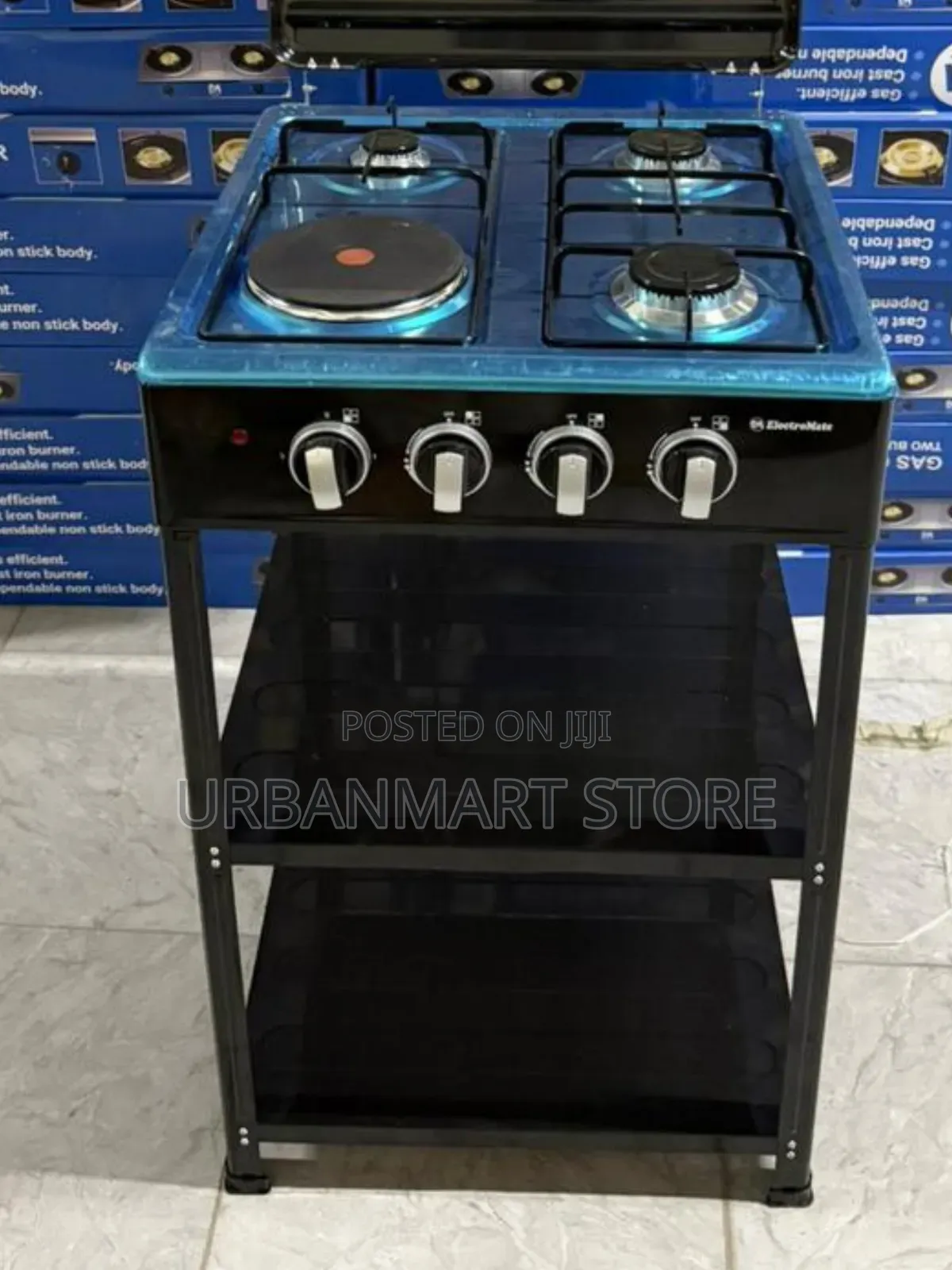 Electromate 3+1 Standing Cooker With Shelves