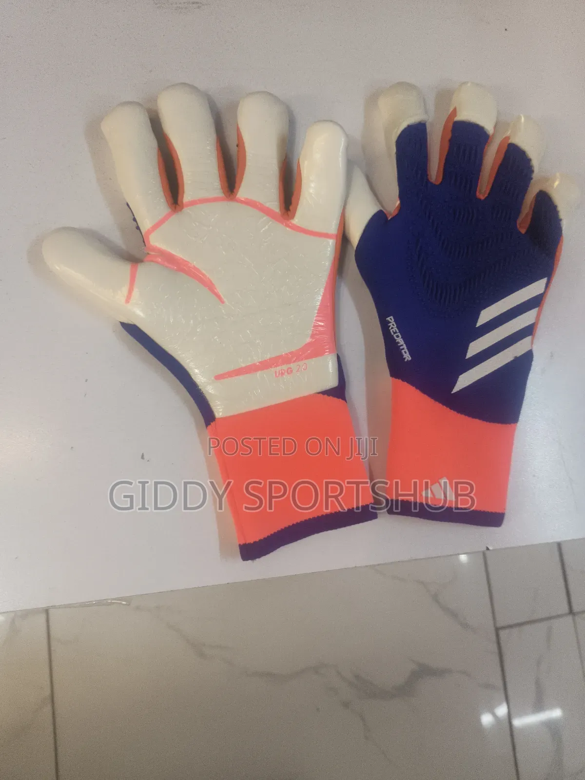 Orange/Blue Size 10 Goalkeeper Gloves