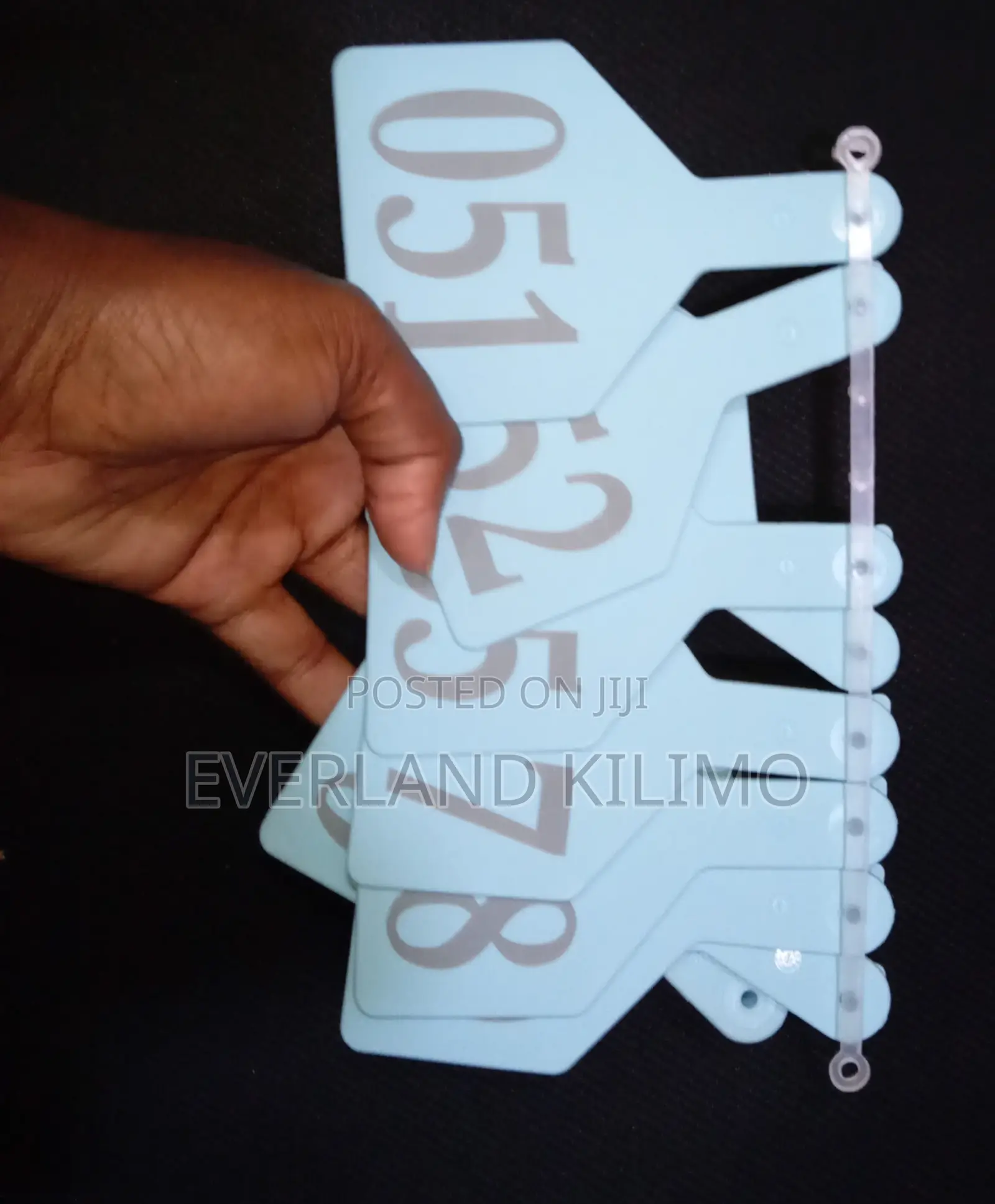 TPU Material Blue Numbered Z- Tags for Cattles.