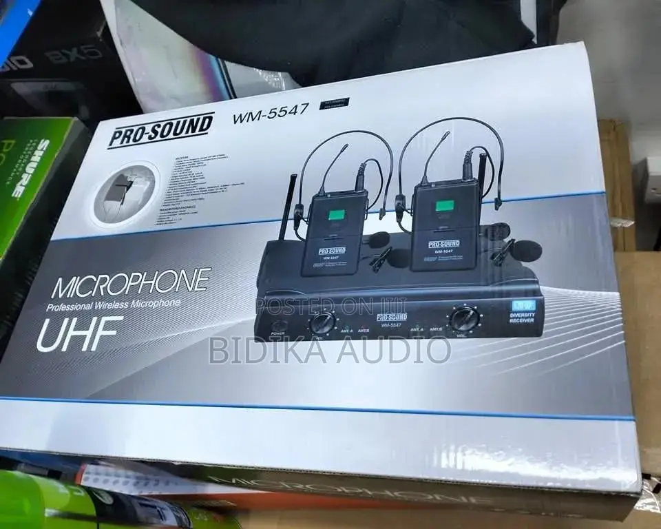 Pro-Sound WM-5547 Dual-Channel UHF Wireless Microphone System