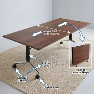 2.4m Modern Foldable Boardroom Table.