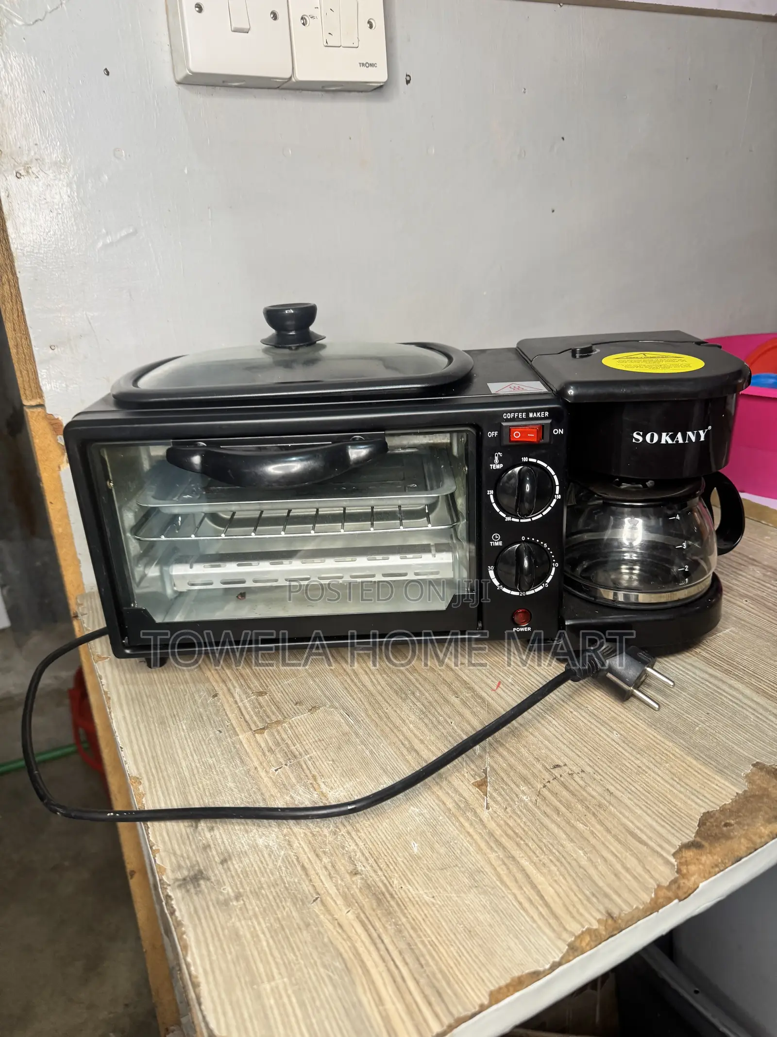 3 in 1 Toaster, Grill, Coffee Maker