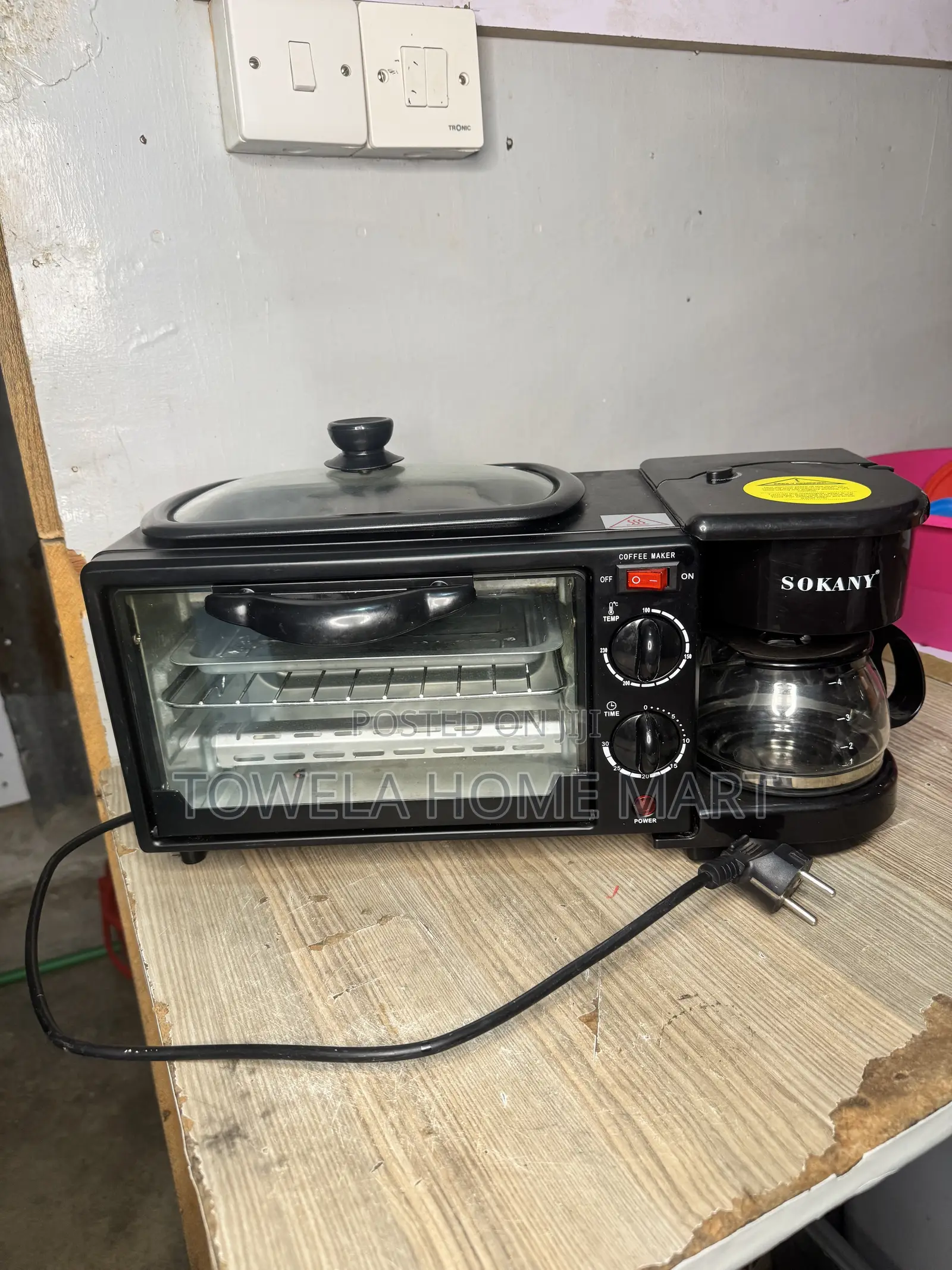 3 in 1 Toaster, Grill, Coffee Maker