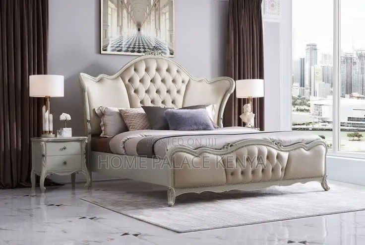 Bed; Elegant French Inspired Bed for Luxury Bedroom Decor