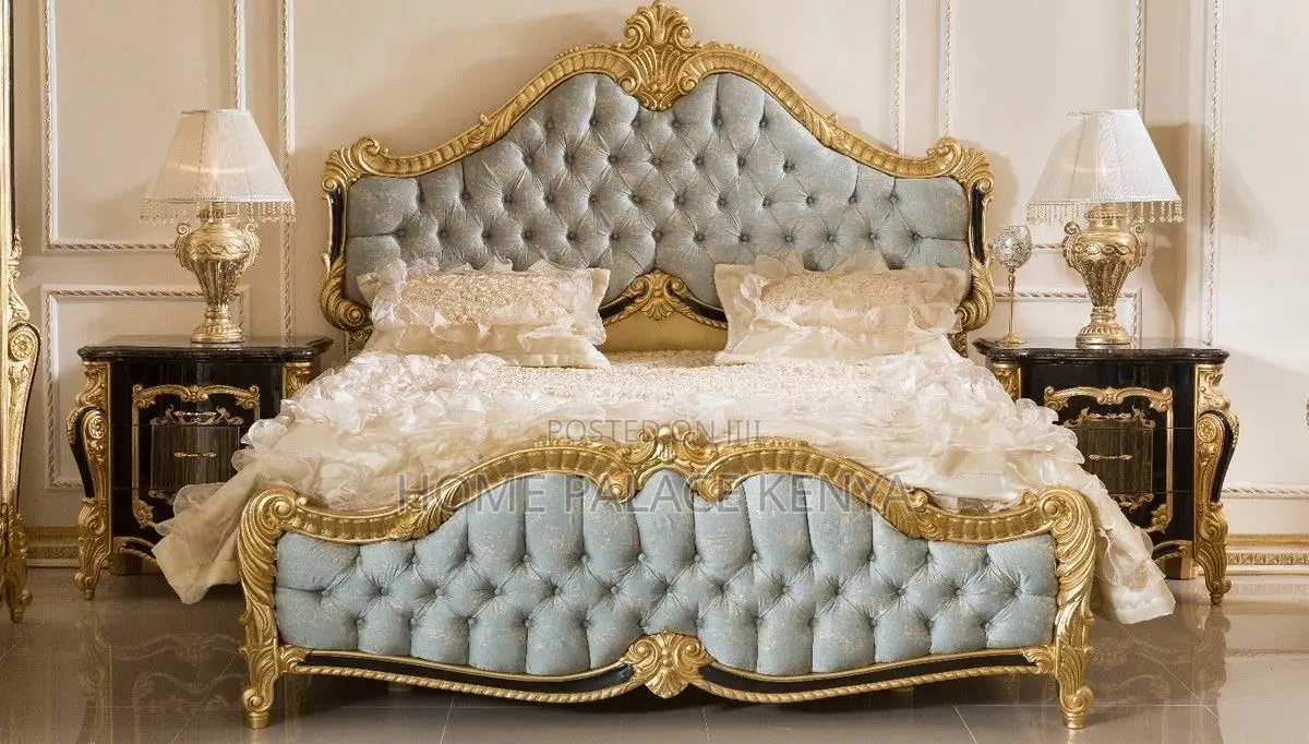 Bed; Elegant French Inspired Bed for Luxury Bedroom Decor