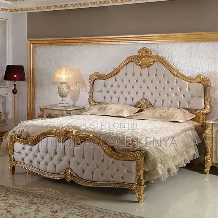 Bed; Elegant French Inspired Bed for Luxury Bedroom Decor
