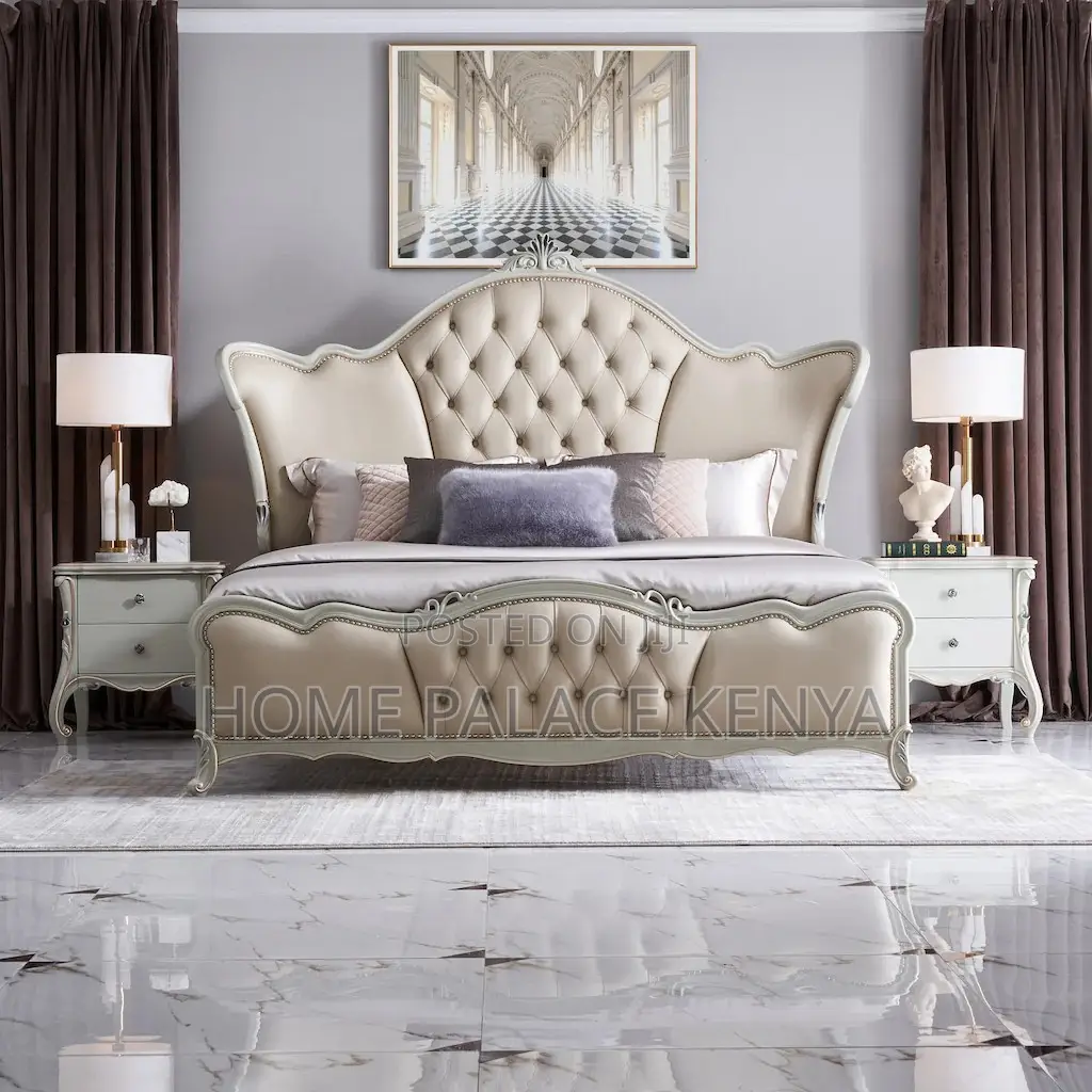Bed; Elegant French Inspired Bed for Luxury Bedroom Decor