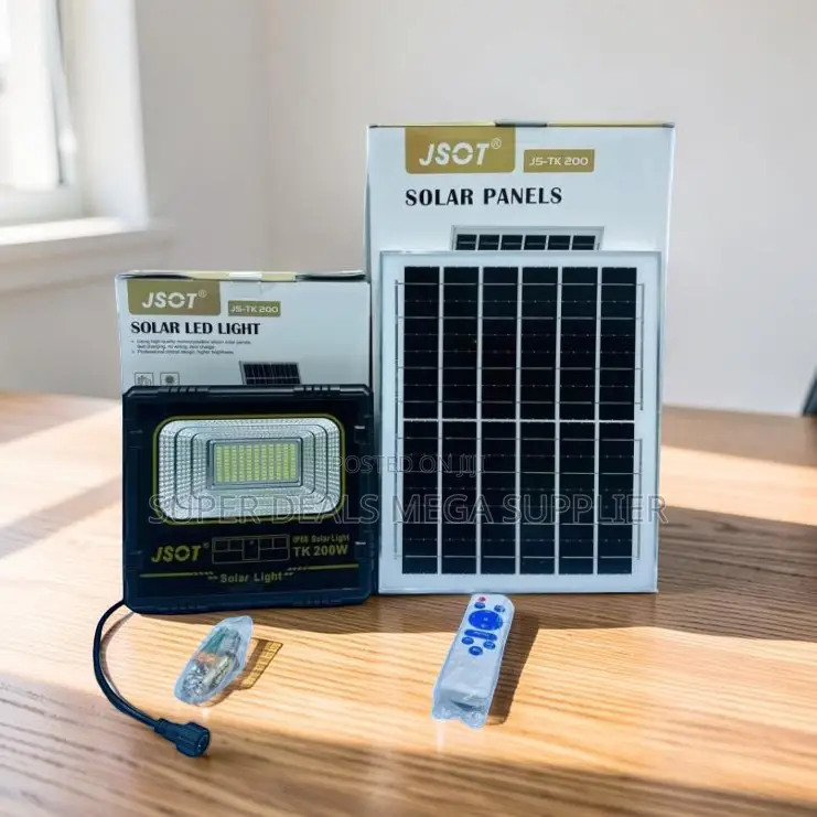 Motion Sensor Solar Powered JSOT 200W Watts LED Solar Flood Light