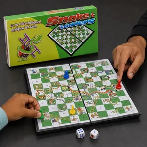 Magnetic Snakes Ladders Foldable Design Small Size