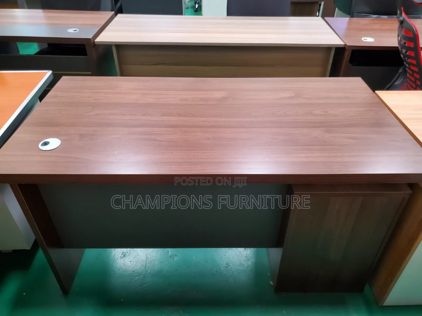 1.4M Dark Walnut Office Desk