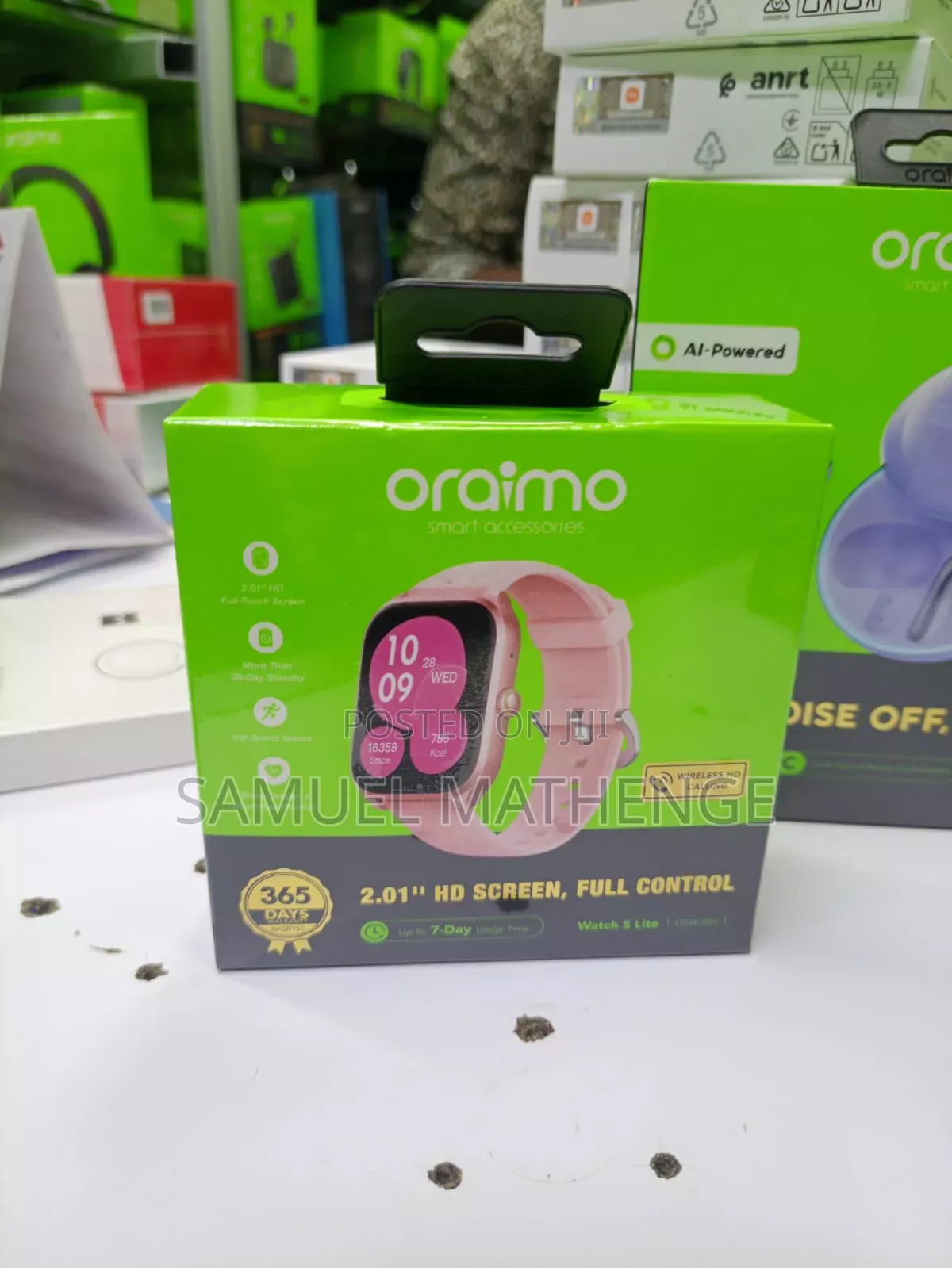 Oraimo 5 Lite Smart Watch 2.01" HD Full Display With Bluetooth Calling