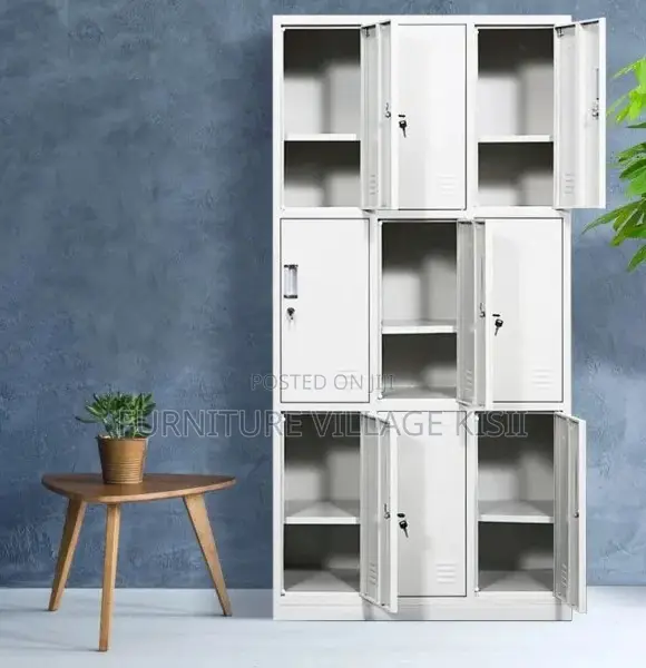 Locker; 12-Door Metallic Storage Cabinet