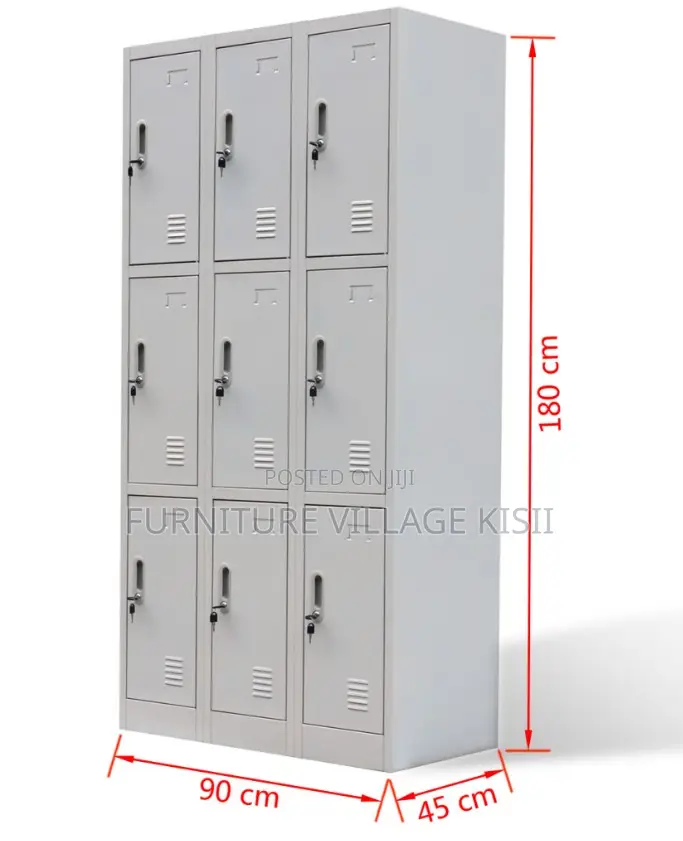 Locker; 12-Door Metallic Storage Cabinet