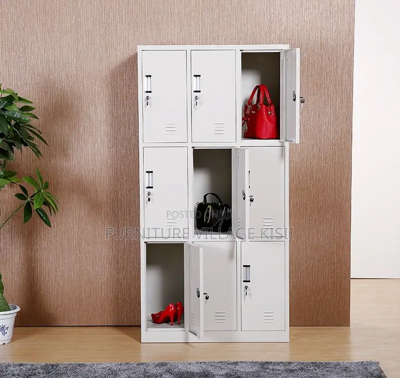 Locker; 12-Door Metallic Storage Cabinet