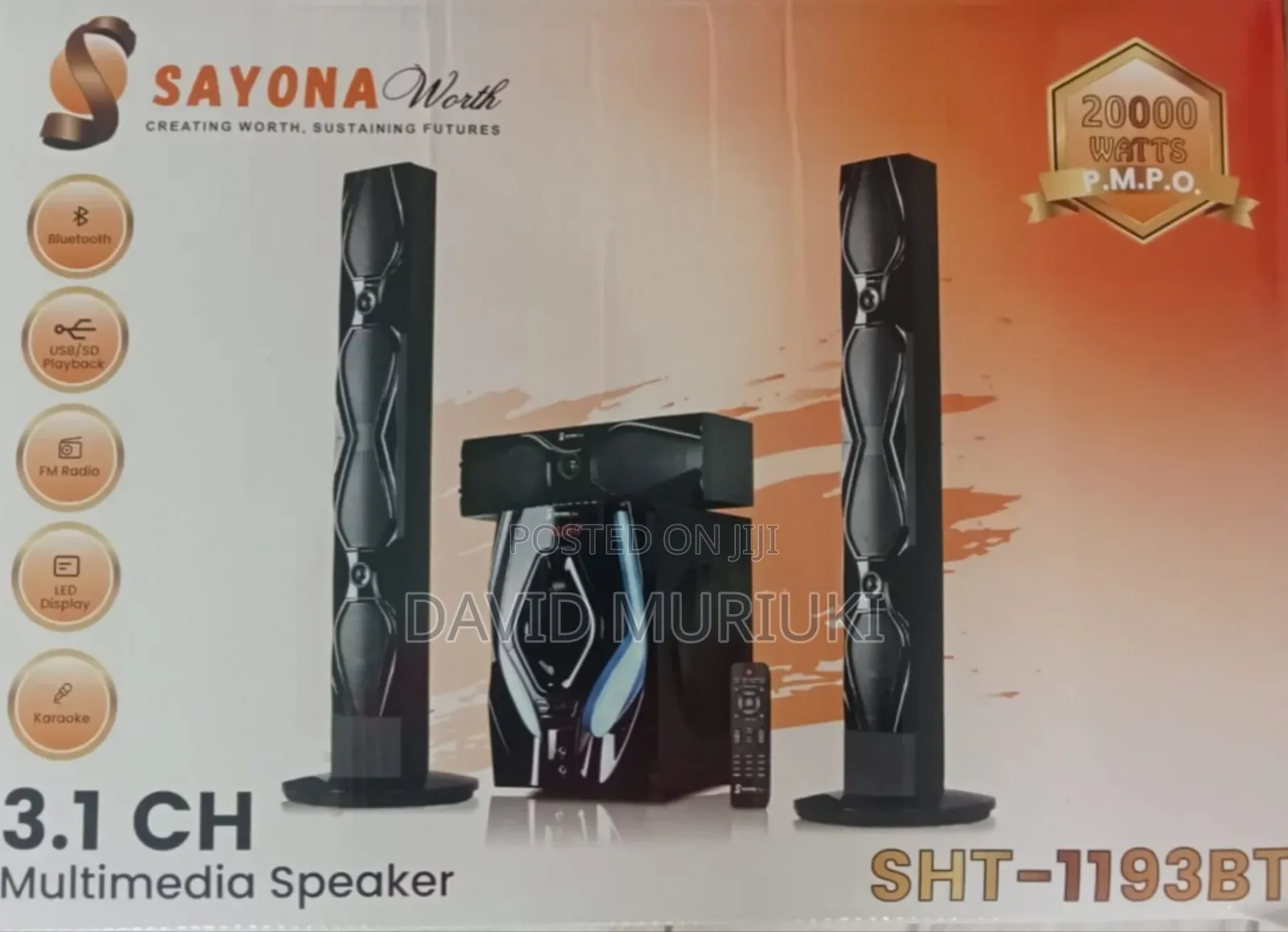 Sayona 3.1 Channel Tallboy Speaker SystemSayona Tallboy