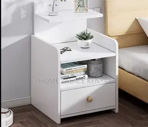 Nightstand; Contemporary Wooden Nightstand With Storage Drawer