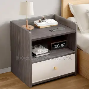 Nightstand; Contemporary Wooden Nightstand With Storage Drawer