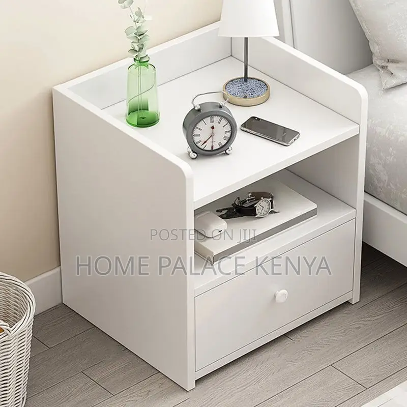 Nightstand; Contemporary Wooden Nightstand With Storage Drawer