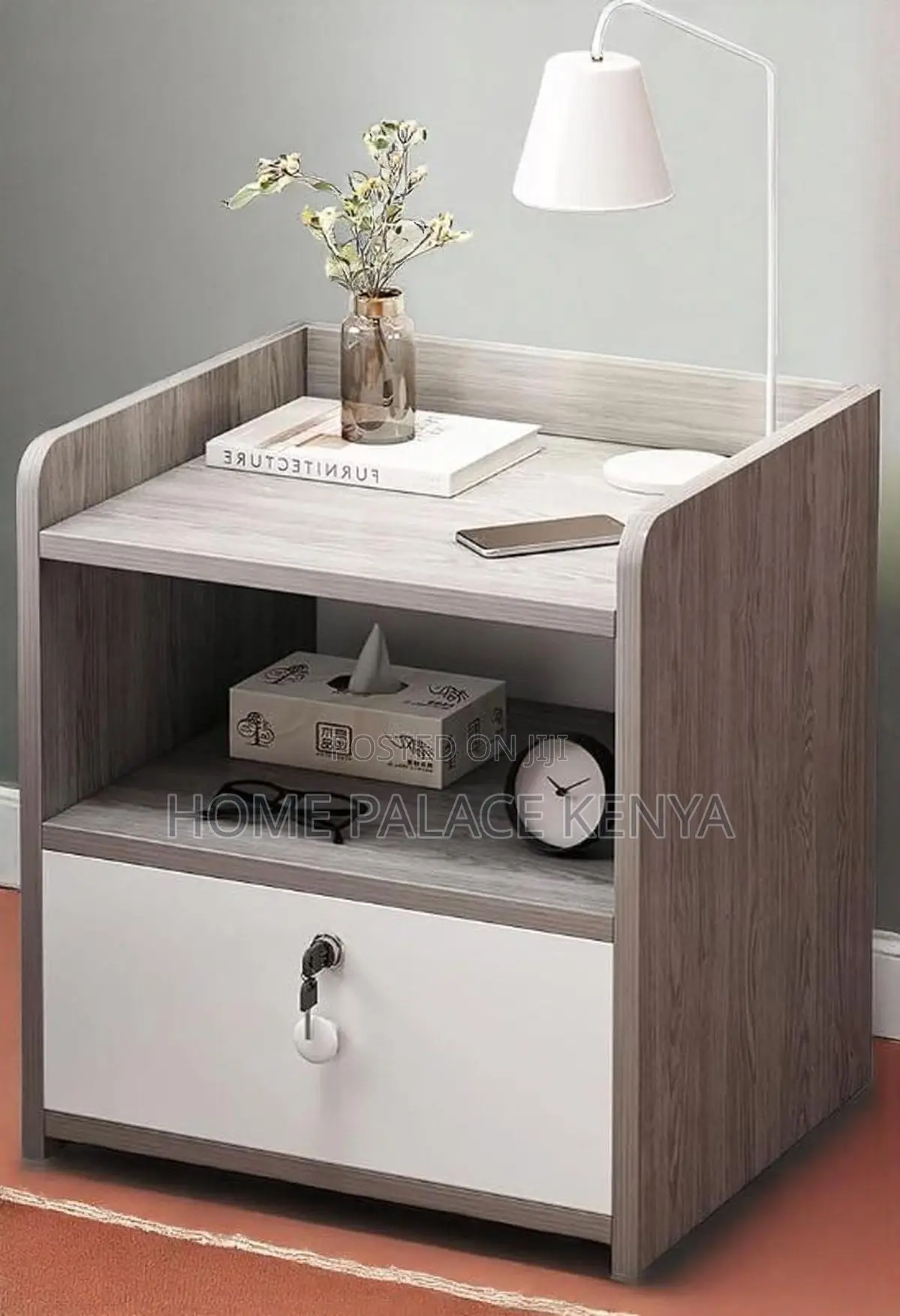 Nightstand; Contemporary Wooden Nightstand With Storage Drawer