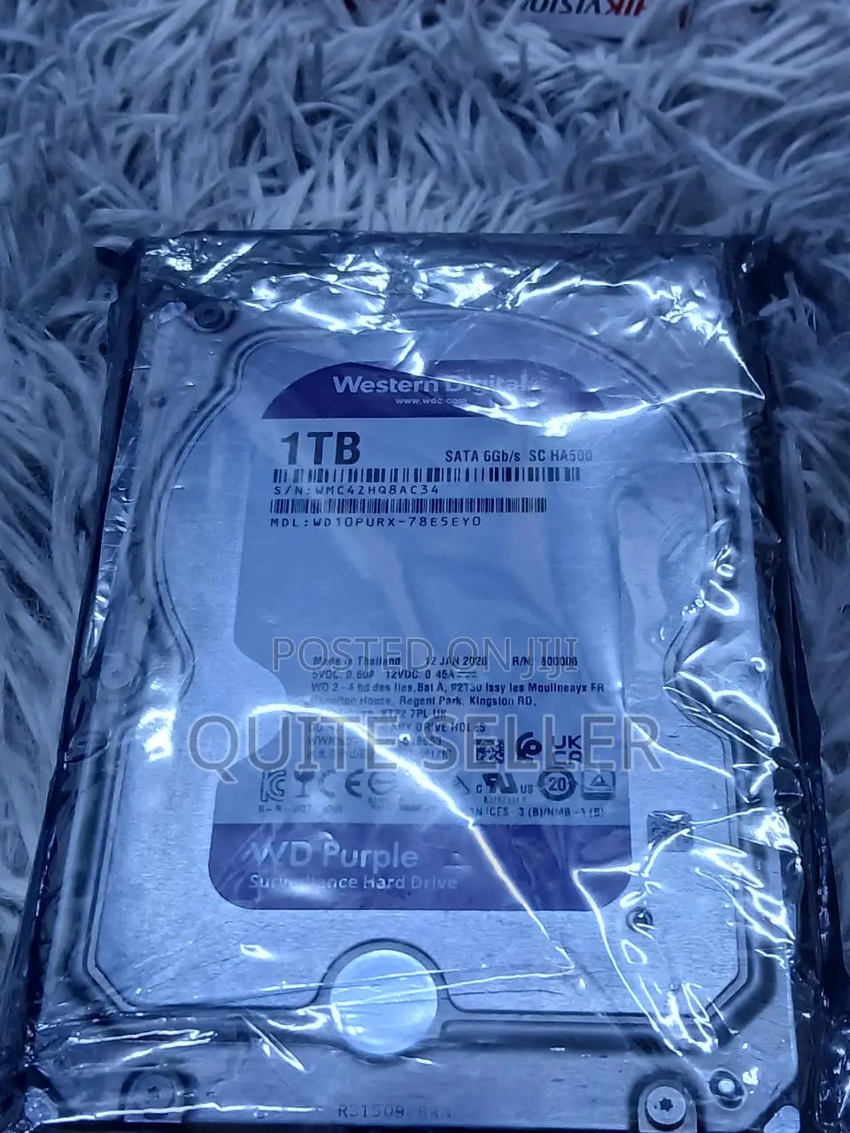 WD Purple 1TB 24/7 CCTV Surveillance Storage Drive
