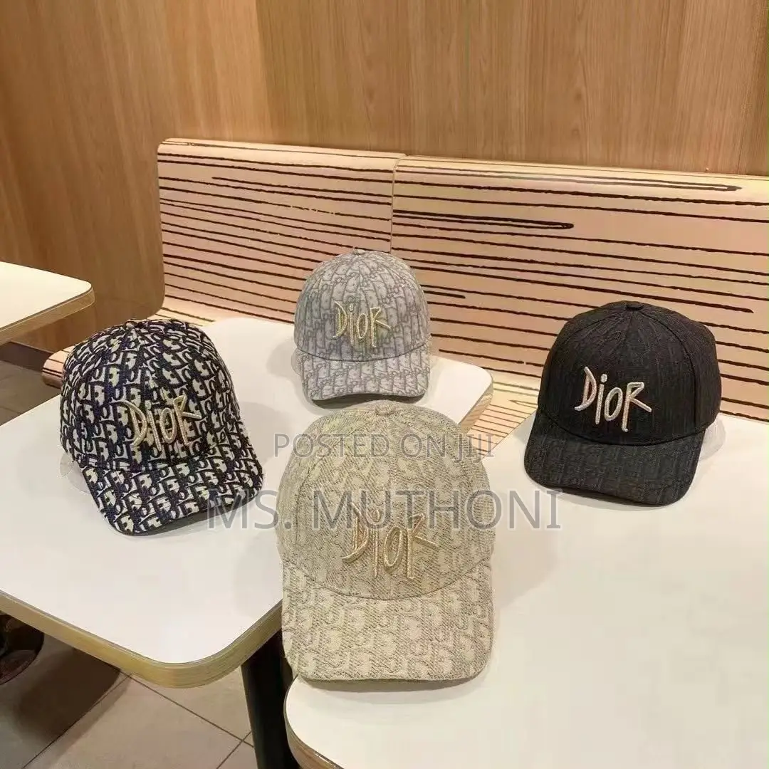 Unisex Cotton Canvas Dior Caps 